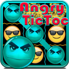 Tic tac toe emoji smiley Angry ícone