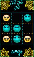 Tic tac toe emoji smiley Angry Affiche