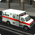 Cidade Ambulance Parking 3D ícone