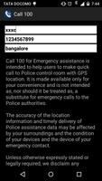 Call 100 App Bangalore Police capture d'écran 2