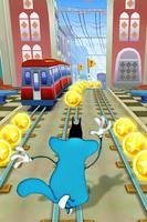 Adventure Oggy Subway Run ảnh chụp màn hình 1