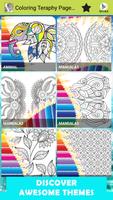 Coloring Teraphy Page For Adults पोस्टर