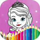 Princess Coloring Book For Sofia-icoon