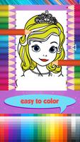 Princess Coloring Book For Sofia постер