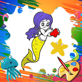 Mini Mermaid Coloring Pages 图标