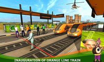 Orange Line Metro Train Game: Nuevo simulador de Poster