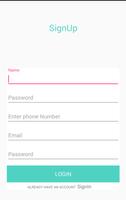 Login Signup UI with code in Android スクリーンショット 1