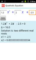 برنامه‌نما Quadratic Equation AX2 عکس از صفحه