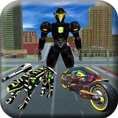 US Police Transform Robot: Leopard Robot War APK download