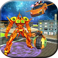 download Futuristico Robot Volante Robot Supereroe Automobi APK