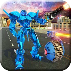 US Police Robot Futuristic Transform Car Wars APK download
