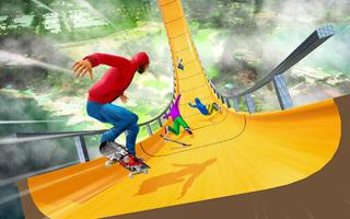 Freestyle Vertical Ramp Skateboard: Skating Games الملصق