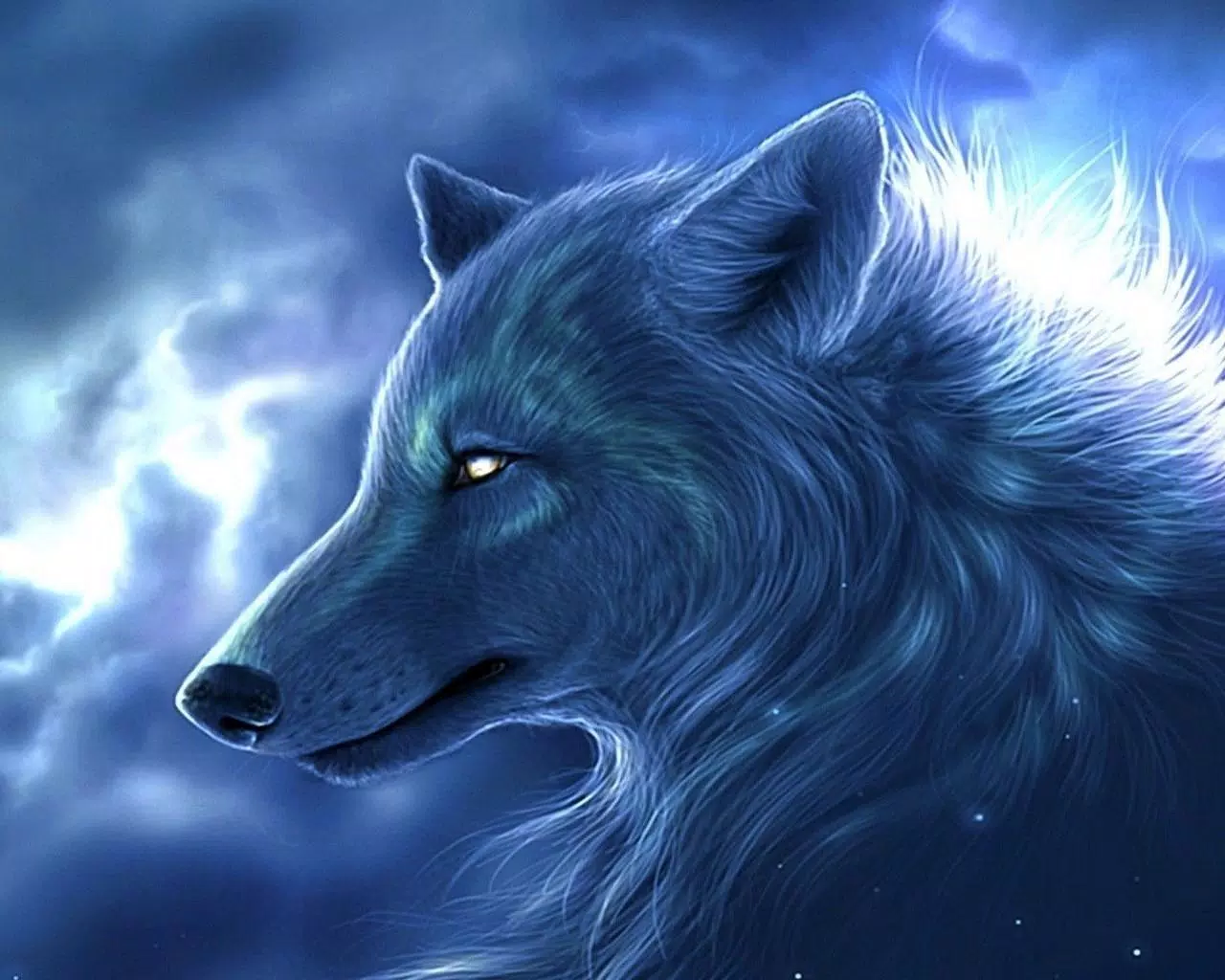 Tải xuống APK 3D Wolf Theme Blue Lightning New Wallpapers cho Android