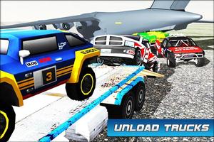 4x4 Truck Transport Plane 3D imagem de tela 1