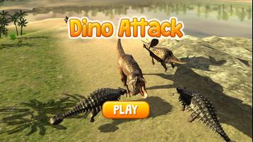 Атака Дино: динозавр игры постер