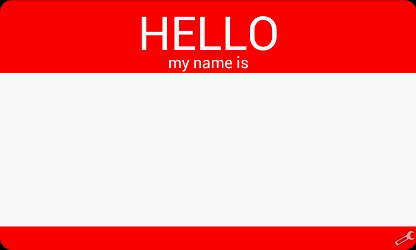 Name Badge, Name Badge pour android, téléchargez Name Badge pour android, l...