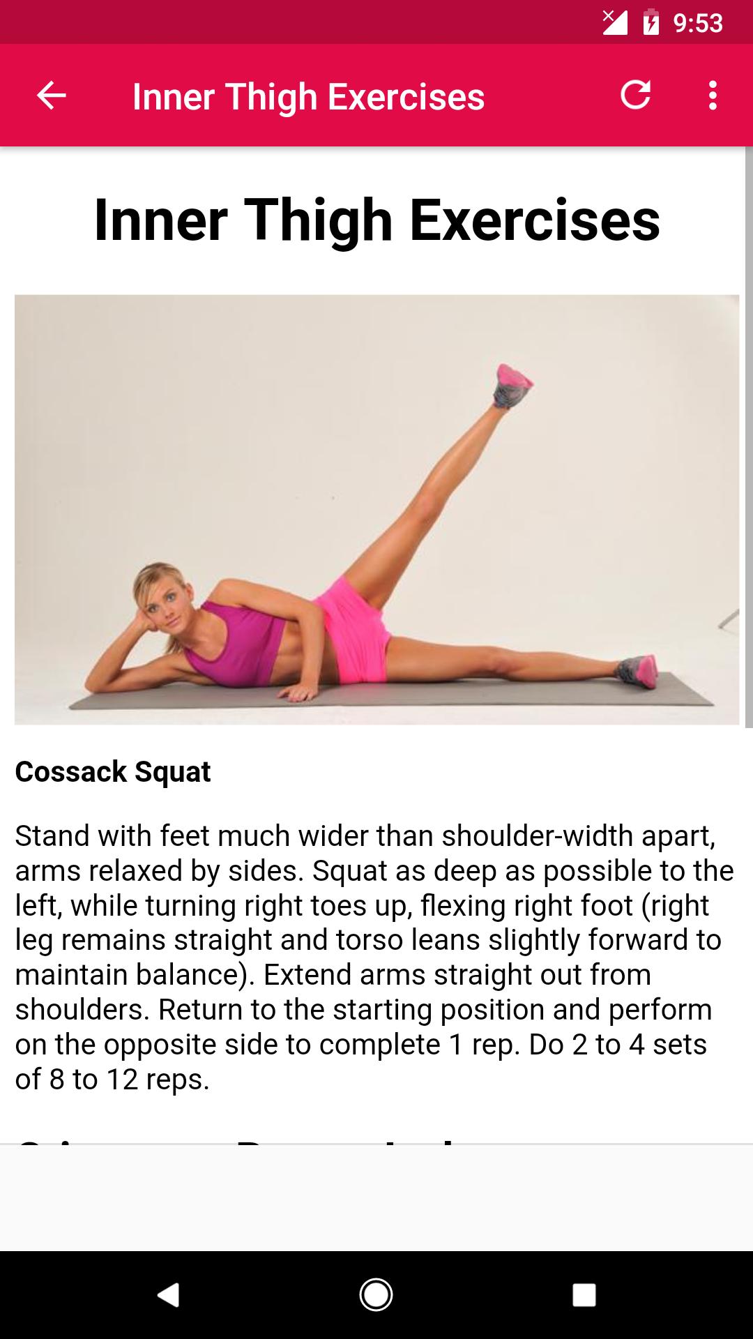 Inner Thigh Workout For Android Apk Download