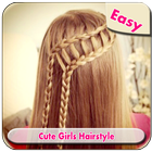 Cute Girls Hairstyles أيقونة