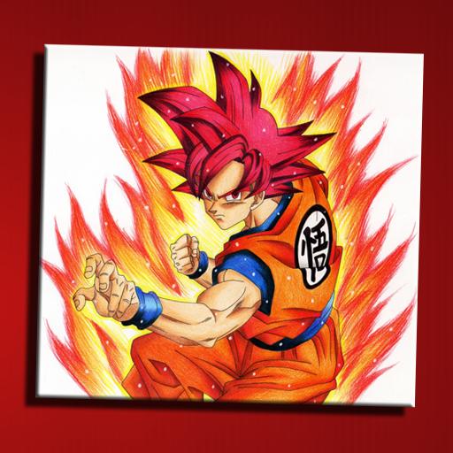 How To Draw Goku Super Saiyan God For Android Apk Download