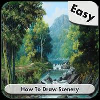 How to Draw Easy Scenery Affiche