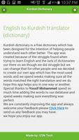 Kurdish Dictionary Affiche