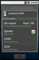 AutoRecall & auto dial, redial poster