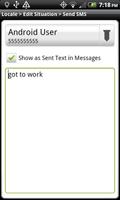 Locale Send SMS Plugin screenshot 1