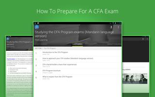 CFA Program exams course Poster