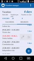 Vacation Manager captura de pantalla 1