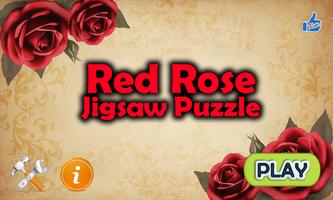 Red Rose Jigsaw Puzzle Affiche