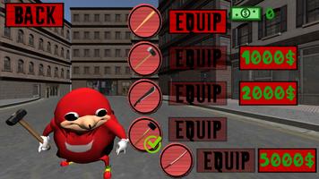 Simulador de Knuckles Ugandan. Meme Salvação 3D imagem de tela 3