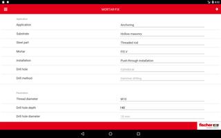 fischer MORTAR-FIX スクリーンショット 2