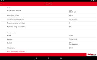 fischer MORTAR-FIX syot layar 3