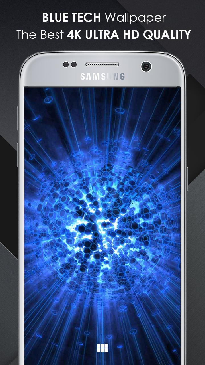 Скачать Blue Tech Wallpaper Ultra HD Quality APK для Android