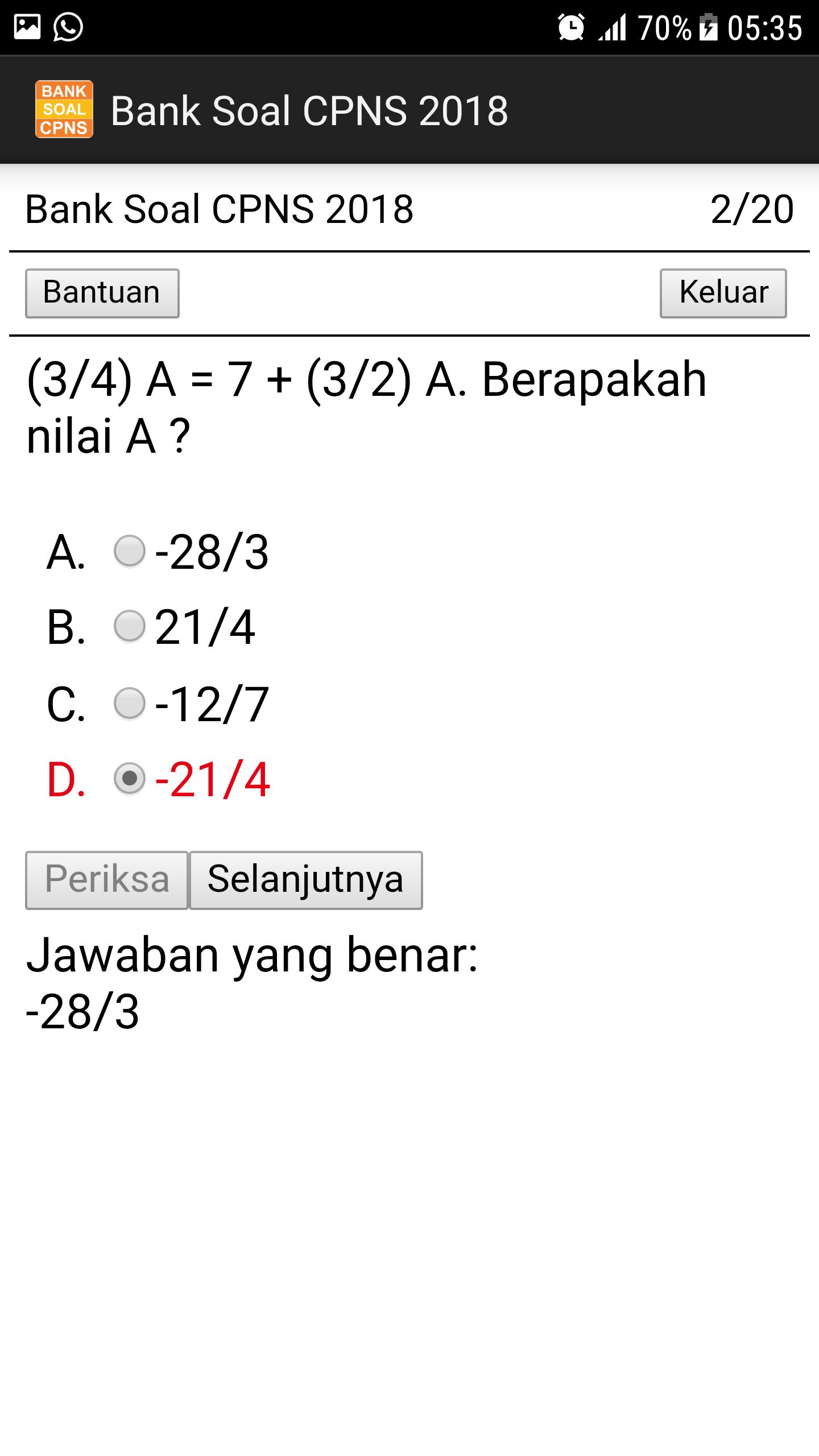Soal CAT CPNS Terbaru 2018 captura de pantalla 7