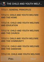 CHILD AND YOUTH WELFARE CODE Affiche