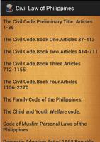 Civil law of Philippines الملصق