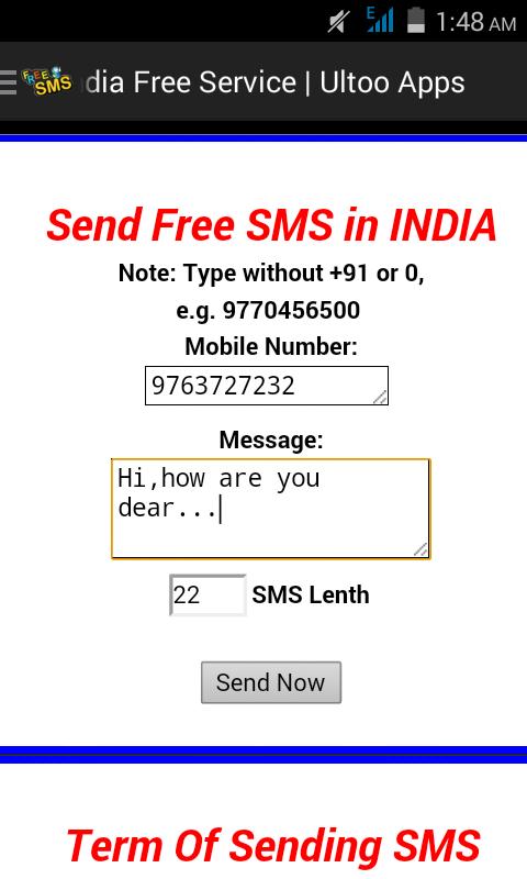 Sms send we. Send SMS.