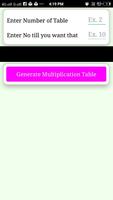 Unlimited Multiplication Table poster