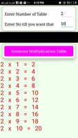 Unlimited Multiplication Table capture d'écran 1