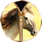 Cavalo Tela De Bloqueio Zipper ícone