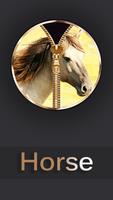 Horse Zipper Lock Screen Affiche