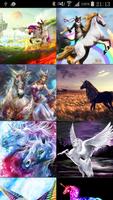 Poster Unicorn & Pegasus HD Wallpaper