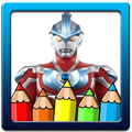 Coloring book for Ultraman Zero Cosmos