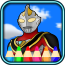 coloring Ultraman cosmos Zero Hero APK