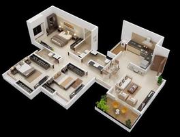 House Plan 3D Design syot layar 3