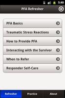 برنامه‌نما Psychological First Aid (PFA) عکس از صفحه