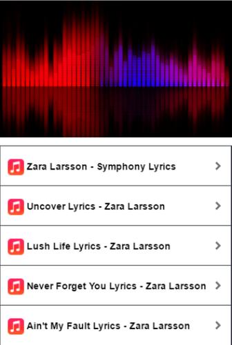 Zara Larsson - Uncover Lyrics for Android - APK Download