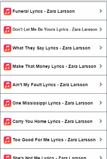 下载Zara Larsson - Uncover Lyrics的安卓版本