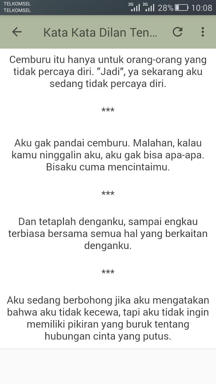 Ungkapan Romantis Dari Dilan For Android Apk Download